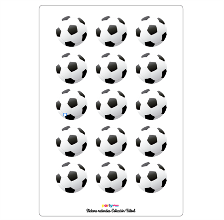 Stickers plancha pelotas Futbol 15s 1u